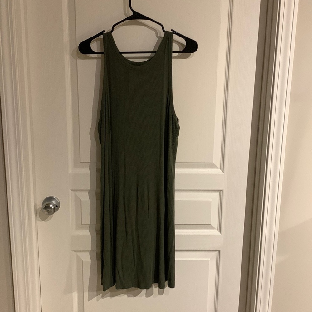 XL Green Short-Sleeved T-Shirt dress